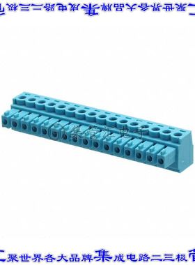 TBP02P1-381-16BE 端子块连接器16POS插头母插口3.81mm蓝色自由悬