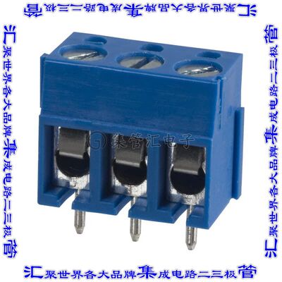 OSTTA030161 线对板连接器3POS接线端子5mm通孔水平带板