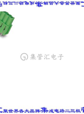 1943593 端子块连接器8POS接头母型插口5.08mm绿色垂直通孔