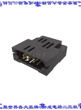 10164595-00H240PLF 背板连接器6POS接头公引脚2排通孔直角黑色