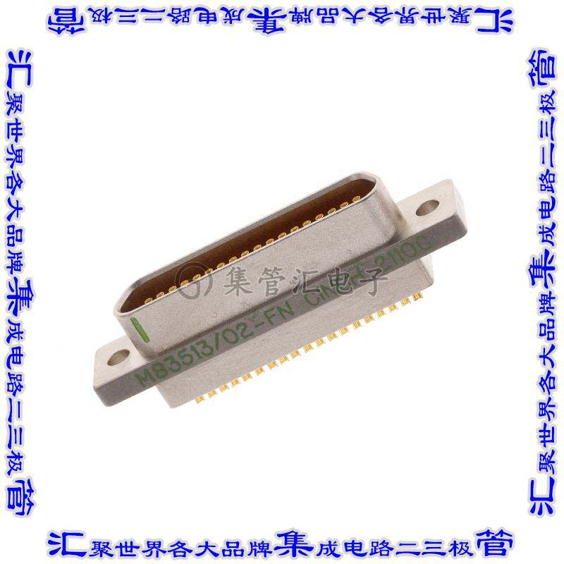 M83513/02-FN 连接器37POS插座母插口2排D-TYPE型面板安装