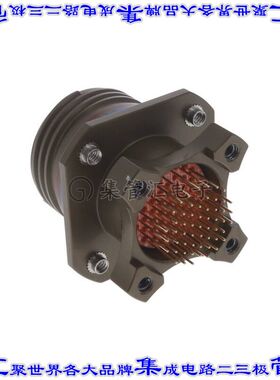 KJAD0T17W35SN115 圆形连接器55POS插座母插口焊接面板安装通孔