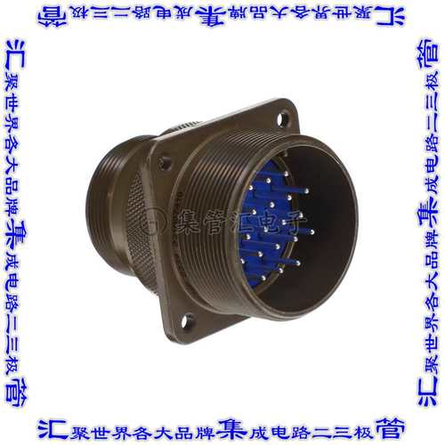 97-3100A-28-16P 圆形连接器20POS插座公形引脚焊杯银面板安装