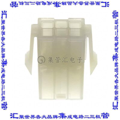 172331-1 矩形连接器外壳6POS插座2排4.14mm天然色面板安装