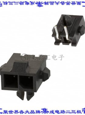2-1445055-2 针座连接器2POS接头3mm公形插针通孔直角锡