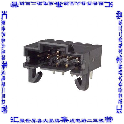 5-103904-4 针座连接器5POS接头2.54mm公形插针通孔直角镀金