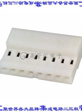 3-640441-8 矩形连接器8POS插座2.54mm母插口白色IDC锡自由悬挂直