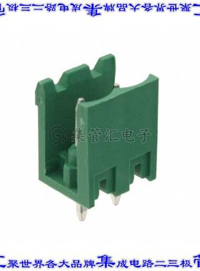 OQ0270500000G 端子块连接器2POS接头公引脚带罩5mm绿色垂直通孔
