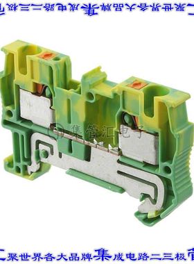 3211766 端子块连接器2POS接地地面6.2mm绿色黄色10-24AWG