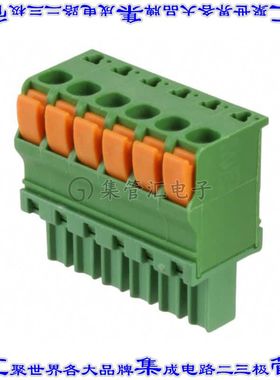 1986722-6 端子块连接器6POS插头母插口3.81mm绿色自由悬挂
