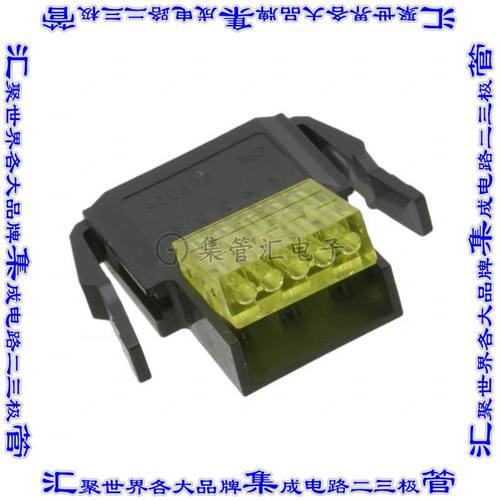 35805-6200-AP0GF 矩形连接器5POS插头3mm母插口黑色IDC镀金面板
