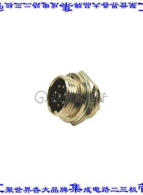 FC684208 圆形连接器8POS插座公形引脚焊杯锡面板安装