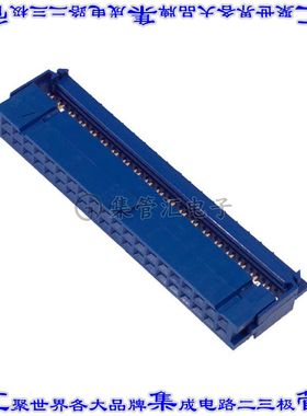 CWR-227-40-0000 矩形连接器40POS插座2排2.54mm母插口蓝色IDC镀
