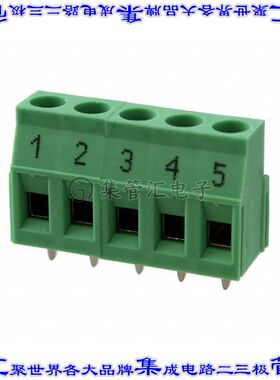 1995046 线对板连接器5POS接线端子5.08mm通孔水平带板