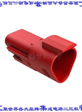 AT04-3P-RED 矩形连接器外壳3POS插座2排公形引脚红色自由悬挂