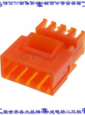 3-641522-4 矩形连接器4POS插头3.96mm公引脚橙色IDC锡自由悬挂直