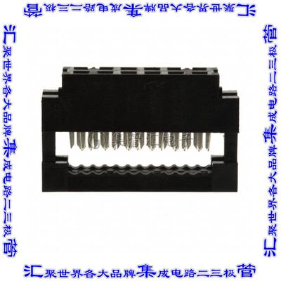89947-712LF 矩形连接器12POS插座2排2mm母插口黑色IDC镀金自由悬