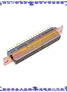 DCMM-37S-E 连接器37POS插座母插口2排D-Sub面板安装通孔