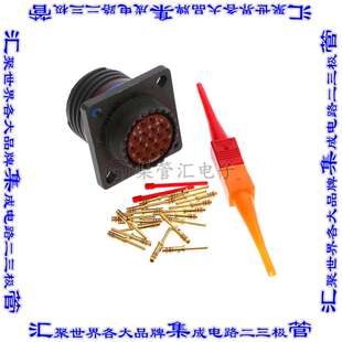 圆形连接器18POS插座公形引脚压接镀金面板安装 20JD18PN D38999