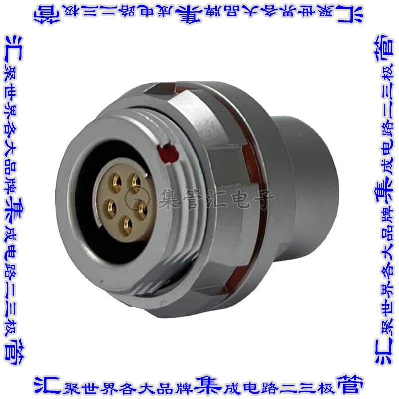 MMI-M1RS105P-IP68 圆形连接器5POS插座母插口焊接镀金面板安装通