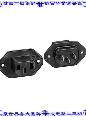 EAC325 电源接入连接器3POS插座母型插口IEC320-2-2/F面板安装法