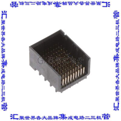 2007789-1 背板连接器90POS接头公引脚9排1.91mm通孔黑色