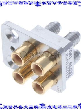 2101510-2 背板连接器4POS插头公引脚2排6.1mm通孔银色