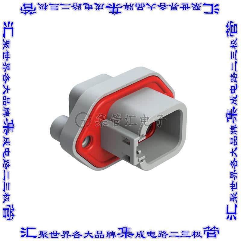 ATP04-6P-PM12 矩形连接器外壳6POS插座2排公形引脚灰色面板安装