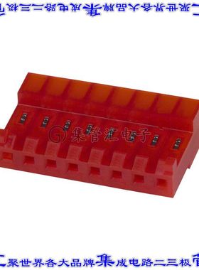 3-644662-8 矩形连接器8POS插座3.96mm母插口红色IDC镀金自由悬挂