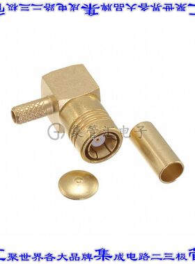 R114186000W 同轴连接器SMB插头母形插口压接50欧姆自由悬挂直角