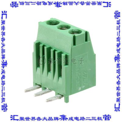 284414-3 线对板连接器3POS接线端子3.5mm通孔垂直带板