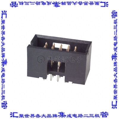 5-102619-3 针座连接器10POS接头2排2.54mm公形插针通孔直针镀金