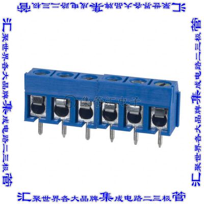 OSTTC062162 线对板连接器6POS接线端子5.08mm通孔水平带板