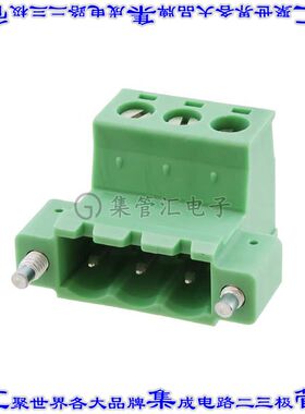 1825323 端子块连接器3POS插头公引脚5.08mm绿色自由悬挂