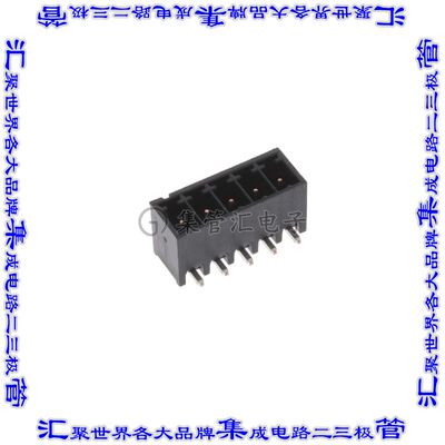 2342076-5 端子块连接器5POS接头公引脚带罩3.5mm黑色90DEG通孔