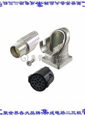 1628493 圆形连接器17POS插座外壳用于母插口银色面板安装直角底