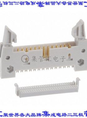 AWH 26G-0222-IDC 矩形连接器26POS接头2排2.54mm公引脚灰色IDC镀