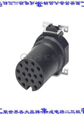 1411980 圆形连接器17POS插件母插口焊接镀金表面贴装