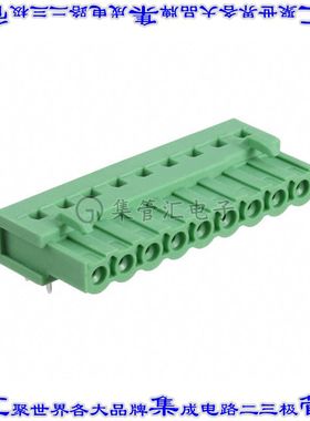 1786475 端子块连接器9POS接头母型插口5.08mm绿色90DEG通孔