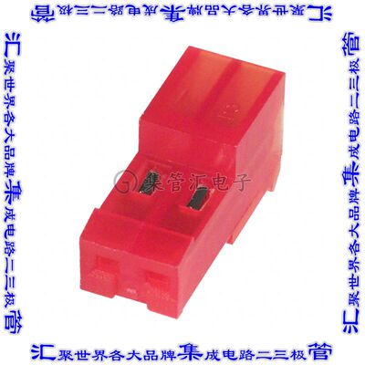 3-641534-2 矩形连接器2POS插座2.54mm母插口红色IDC锡自由悬挂直