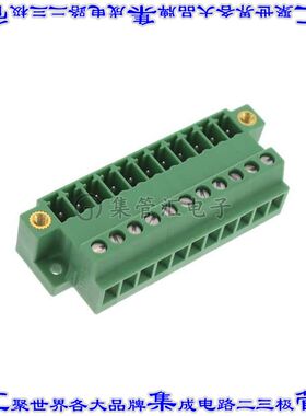 1833111 端子块连接器11POS插座公形引脚3.81mm绿色板式安装