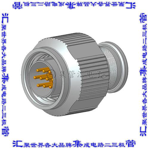 2M801-036-16M7-10PA 圆形连接器10POS插头公引脚压接镀金自由悬