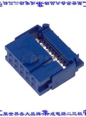 CWR-227-10-0203 矩形连接器10POS插座2排2.54mm母插口蓝色IDC锡