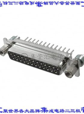 DBMN-25S-N-A197 连接器25POS插座母插口2排D-Sub面板安装通孔