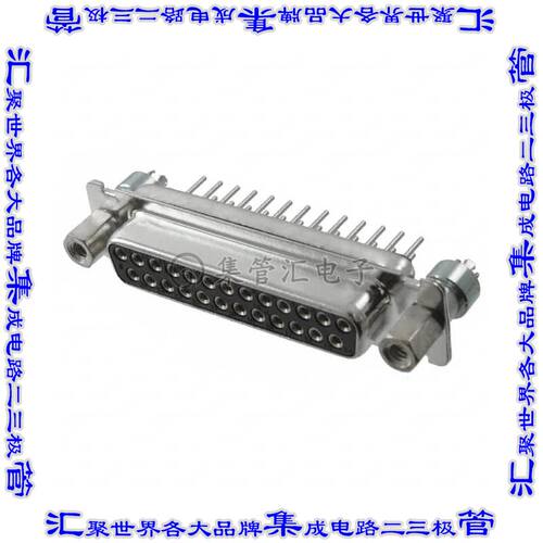 DBMN-25S-N-A197 连接器25POS插座母插口2排D-Sub面板安装通孔