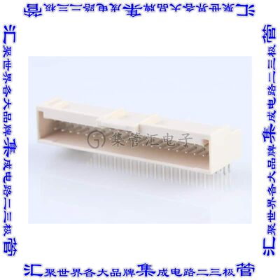 2086594040 针座连接器40POS插头2排2mm公形插针通孔直角镀金
