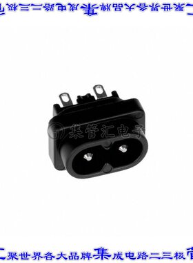 6160.0008 电源接入连接器2POS插座公形引脚IEC320-C8面板安装