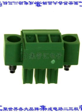 284510-3 端子块连接器3POS插头母插口3.5mm绿色自由悬挂