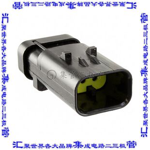 776430-3 矩形连接器外壳3POS插座4.5mm公形引脚黑色自由悬挂