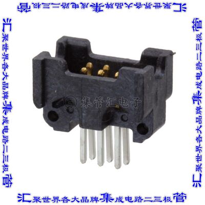 45206-600230 针座连接器6POS接头2排1.27mm公形插针通孔直针镀金